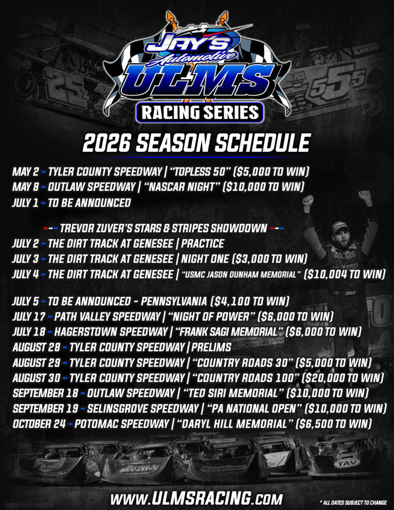 2026 United Late Model Series Schedule!